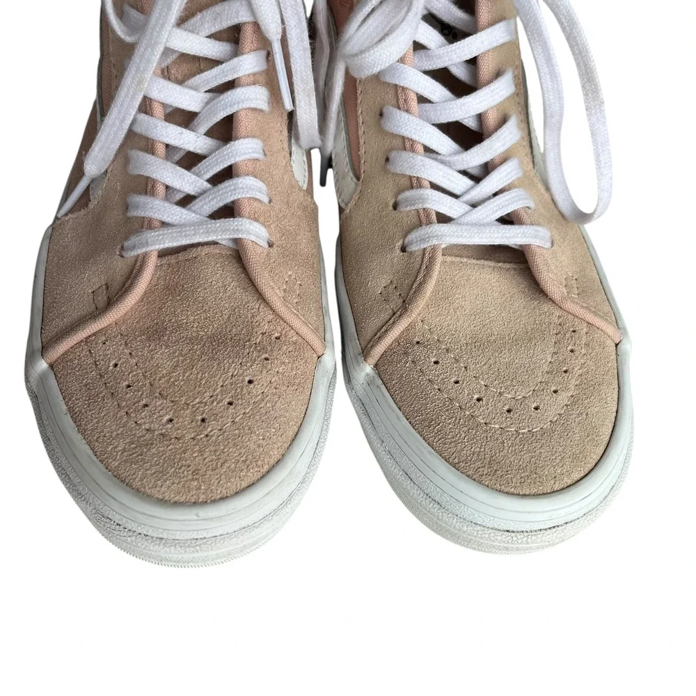 Vans Sentry Women 6.5 Pink Rose Suede Canvas Sk8 Hi Waffle Cup Platform Sneakers